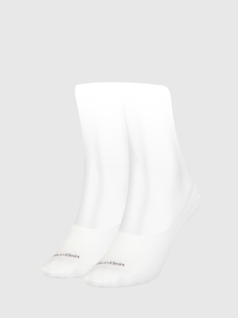 White Calvin Klein High-Cut Women's Diamond Footie 2 pack  Women