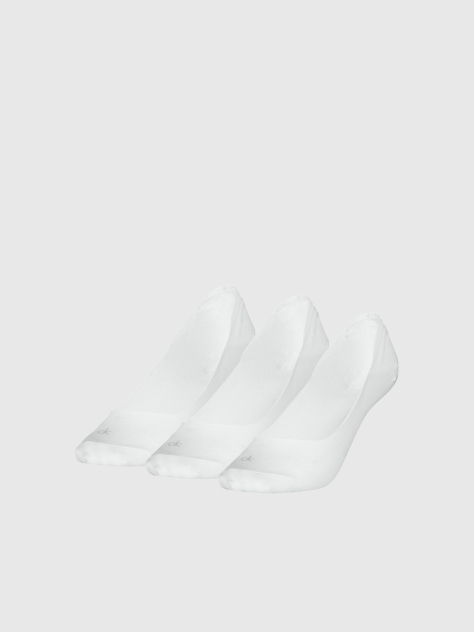 White 3 Pack Invisible Socks   Women