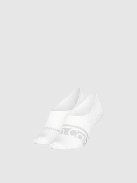 White 2 Pack Invisible Footie Socks  Women