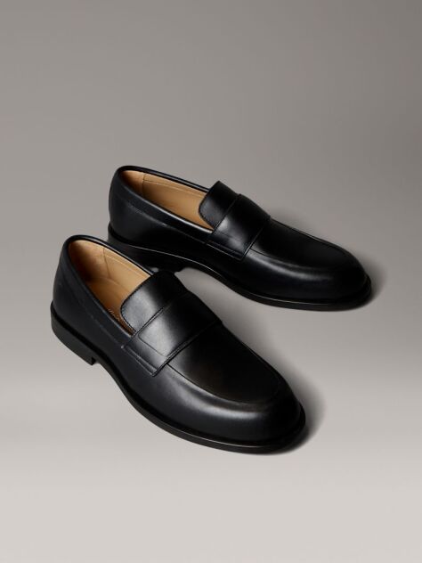Μαύρο Δερμάτινα Loafers Με Τεχνολογία Airfit®  Άνδρας