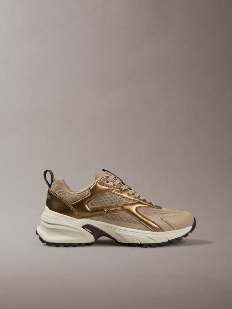 Καφέ Υβριδικά Sneakers Πεζοπορίας Από Δίχτυ  Γυναίκα