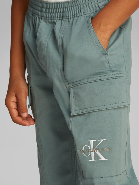 Green Woven Cargo Trousers  Boys