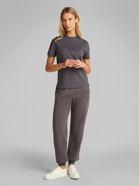 Grey Applique Regular T-Shirt  Women