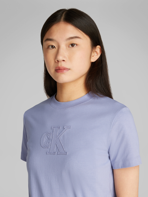 Purple Applique Regular T-Shirt  Women