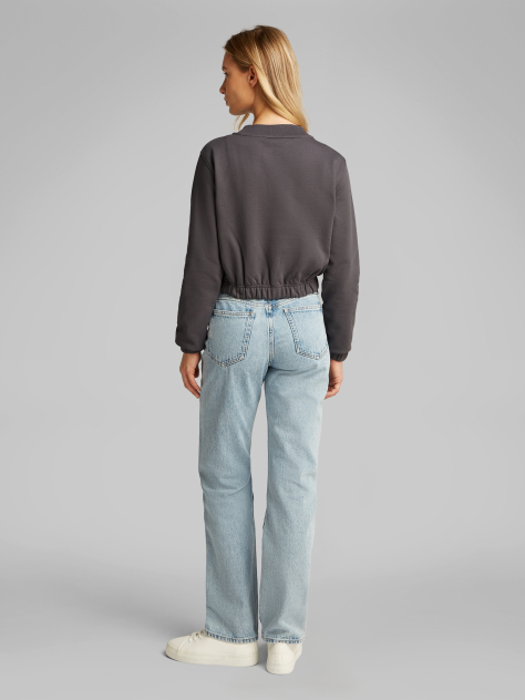 Grey Applique Crewneck Sweatshirt  Women