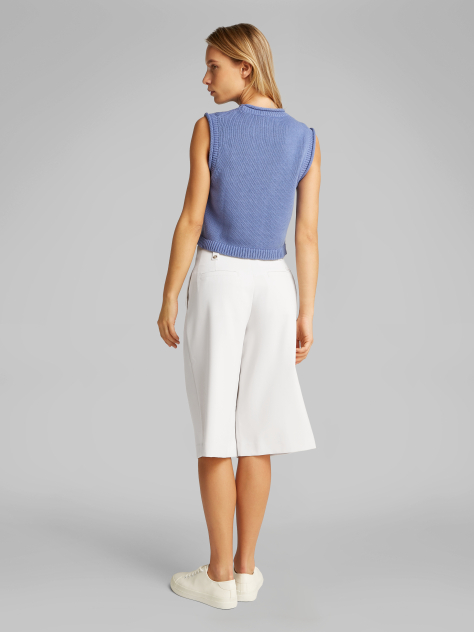 White Ecovero Tailored Bermuda Shorts  Women
