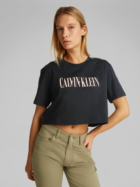 Μαύρο Varsity T-Shirt Σε Boxy Γραμμή  Γυναίκα