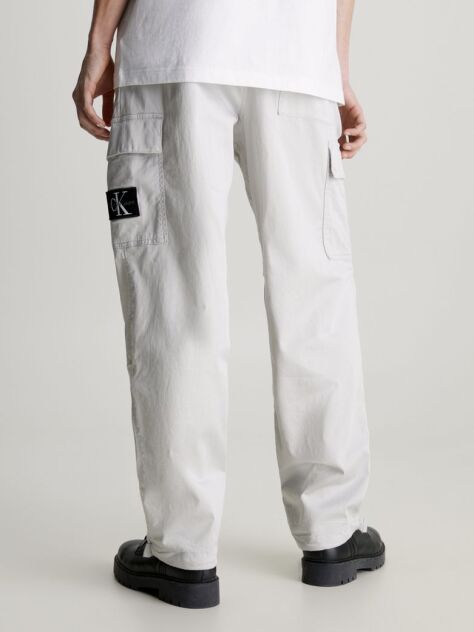 Grey Cotton Twill Cargo Pants  Men