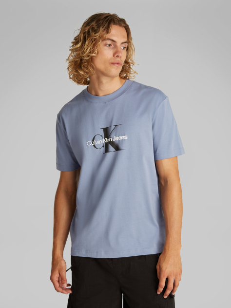 Μπλε T-Shirt Με Λογότυπο  Άνδρας