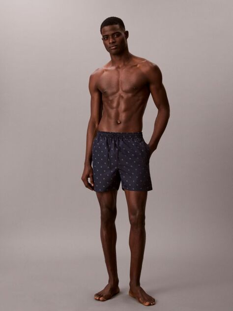 Blue Solid Swim Shorts  Men