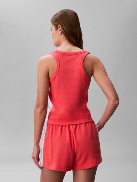 Pink Cotton Jersey Beach Shorts  Women