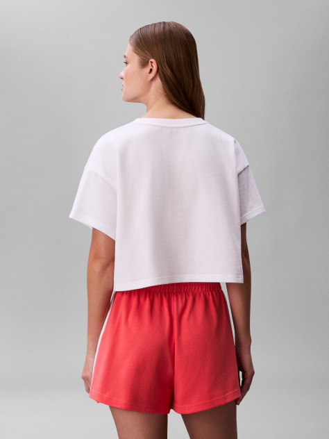 White Cropped Beach T-Shirt  Women