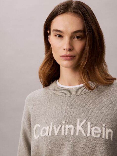 Grey Logo Graphic Relaxed Jumper  Women