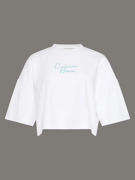 Multi Boxy Cropped Logo T-shirt  Women