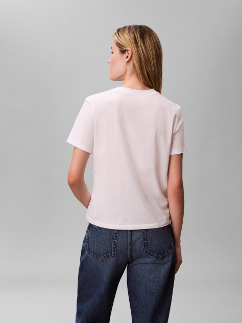 Λευκό T-Shirt Με Λογότυπο  Γυναίκα