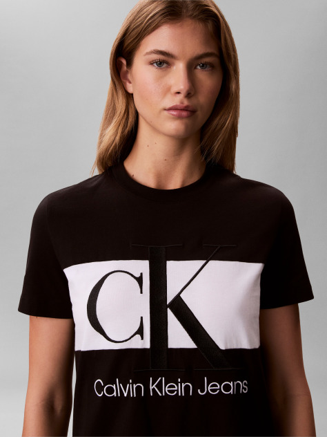 Μαύρο Φόρεμα T-Shirt Με Δίχρωμο Λογότυπο  Γυναίκα