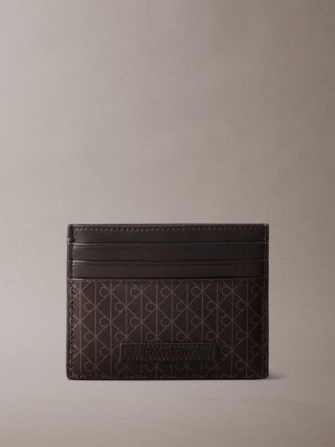 Brown Allover Monogram Logo Card Holder  Men