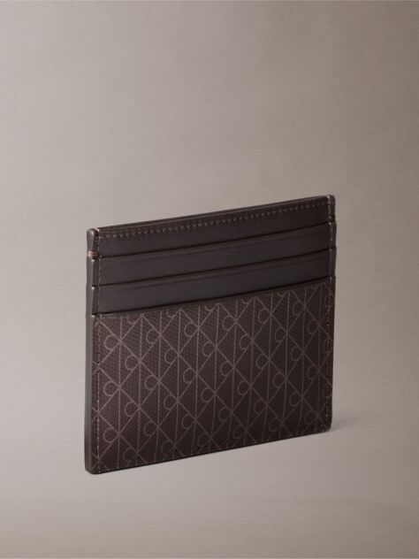 Brown Allover Monogram Logo Card Holder  Men