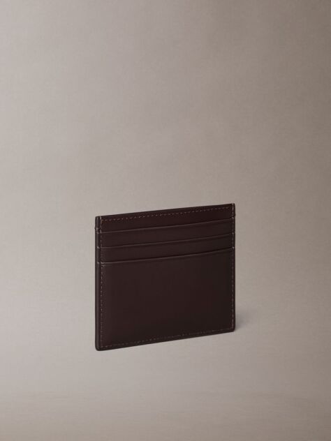 Brown Logo Leather RFID Cardholder  Men