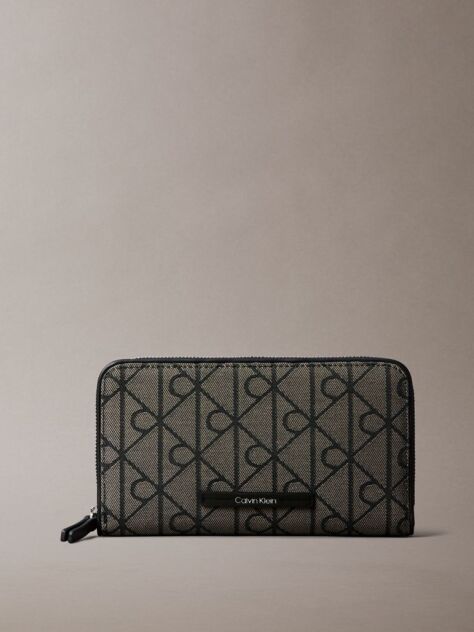 Multi RFID Logo Jacquard Passport Wallet  Women