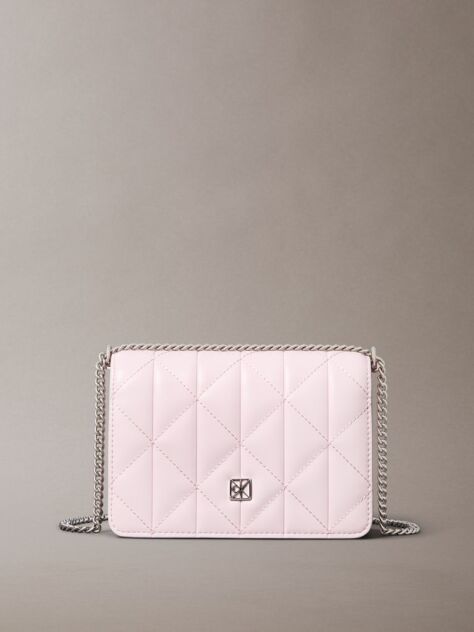 Pink Quilted Emblem Logo Mini Bag  Women