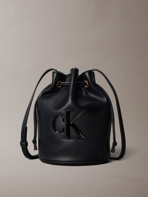 Μαύρο Μικρή Τσάντα Bucket Με Signature Monogram  Γυναίκα