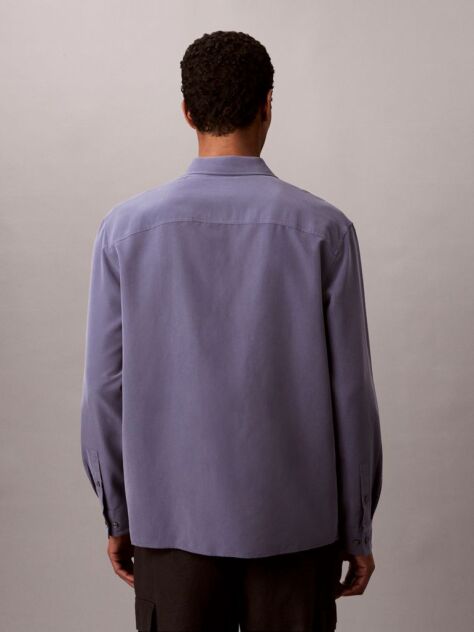 Blue Soft Modal Relaxed Shirt  Men