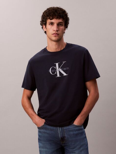 Μπλε T-Shirt Με Λογότυπο  Άνδρας