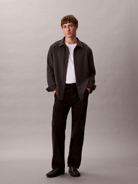 Black 90s Straight Corduroy Chino Pants  Men