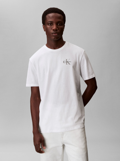 White Classic Fit Monologo T-Shirt  Men