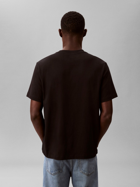 Μαύρο T-shirt Με Κεντητό Λογότυπο NYC  Άνδρας
