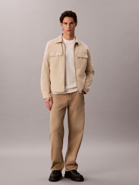 White Waffle Knit Crew Neck Jumper  Men