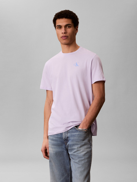 Μοβ T-Shirt Με Γραφικό Λογότυπο Στην Πλάτη  Άνδρας