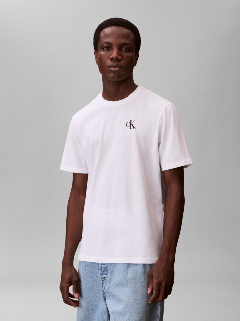 Λευκό T-Shirt Με Γραφικό Λογότυπο Στην Πλάτη  Άνδρας