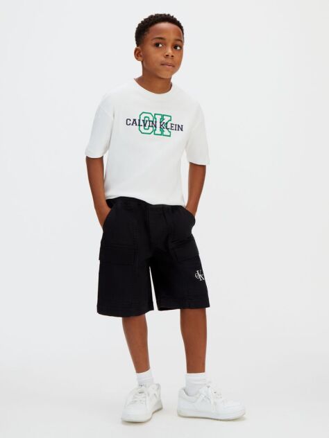 Black Woven Cotton Shorts  Boys