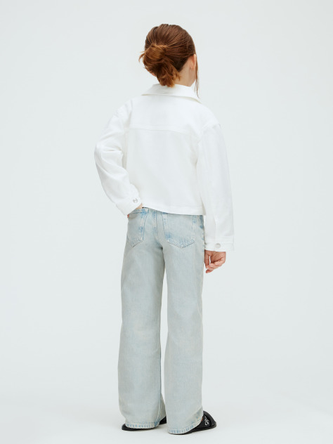 White White Denim Jacket  Girls