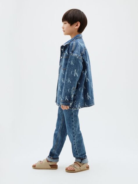 Denim All-Over Bleached Monogram Denim Shirt  Boys