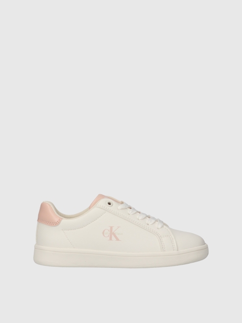 White Kids Low Cut Lace-Up Sneaker  Girls