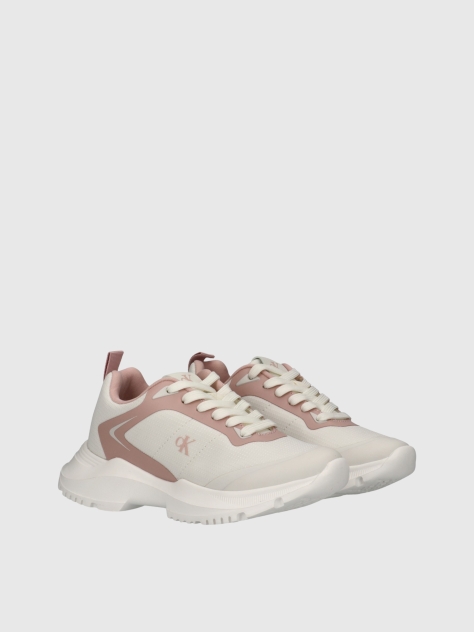 White Low Cut Lace-Up Sneakers  Girls