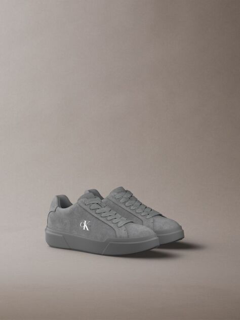 Grey CK Avenue - Suede Logo Trainers  Men