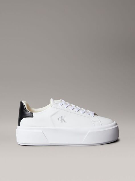 Λευκό Sienna - Δερμάτινα Platform Sneakers Με Λογότυπο  Γυναίκα