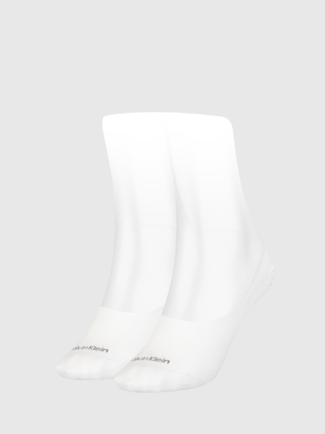 White Calvin Klein High-Cut Women's Diamond Footie 2 pack  Women