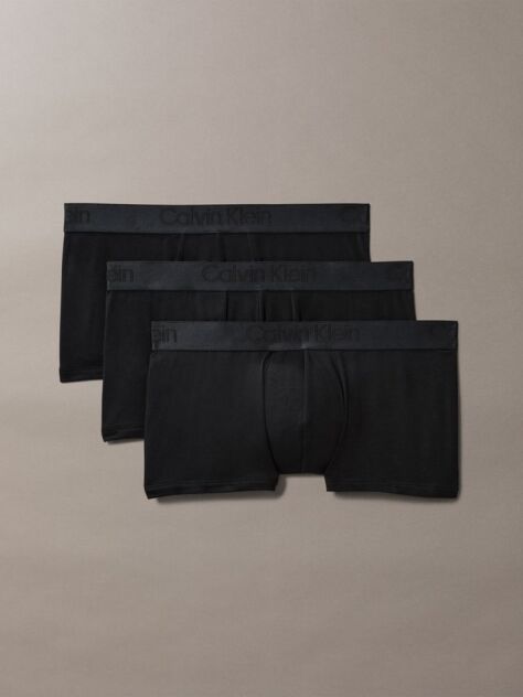 Black 3 Pack Low Rise Trunks - CK Black  Men