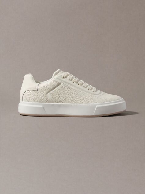 Λευκό Cupsole Sneakers Με Διάτρητο Μοτίβο  Γυναίκα