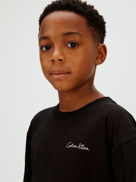 Black Relaxed Back Graphic T-shirt  Boys