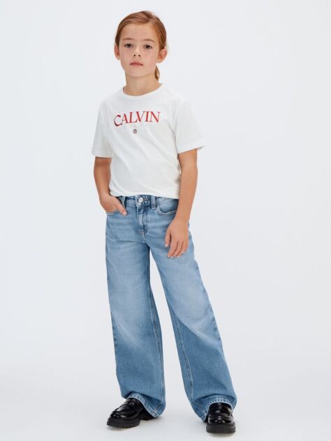 Blue High Rise Wide Leg Jeans  Girls