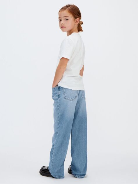 Blue High Rise Wide Leg Jeans  Girls