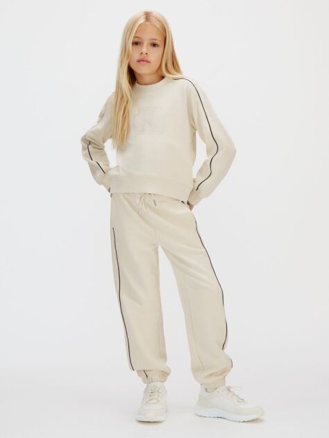 Grey Relaxed Piping Jogging Suit  Girls