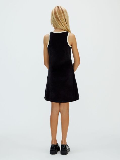 Black A-line Velvet Dress  Girls