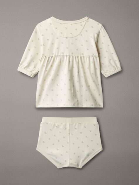 White Newborn Logo Dress  Newborn